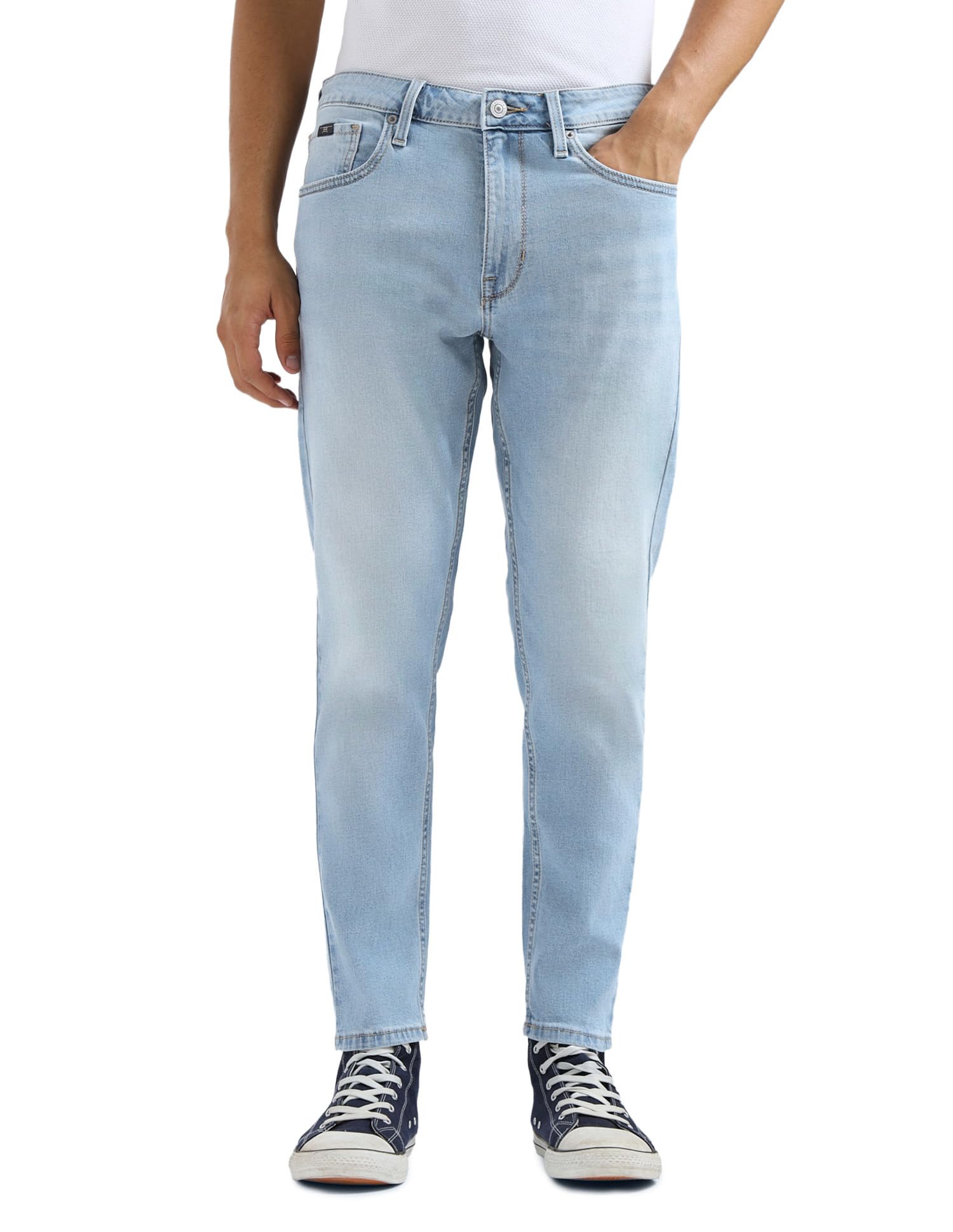 Men's Relaxed Tapered Fit Jeans| Solid | Mid Rise | Stretchable | Jeans for Man-image-24