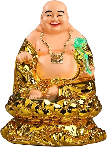 CHUNCIN - Estatua china de Feng Shui riendo de Buda estatua de escultura de riqueza estatua de la suerte decoración del hogar Feng Shui Decoración