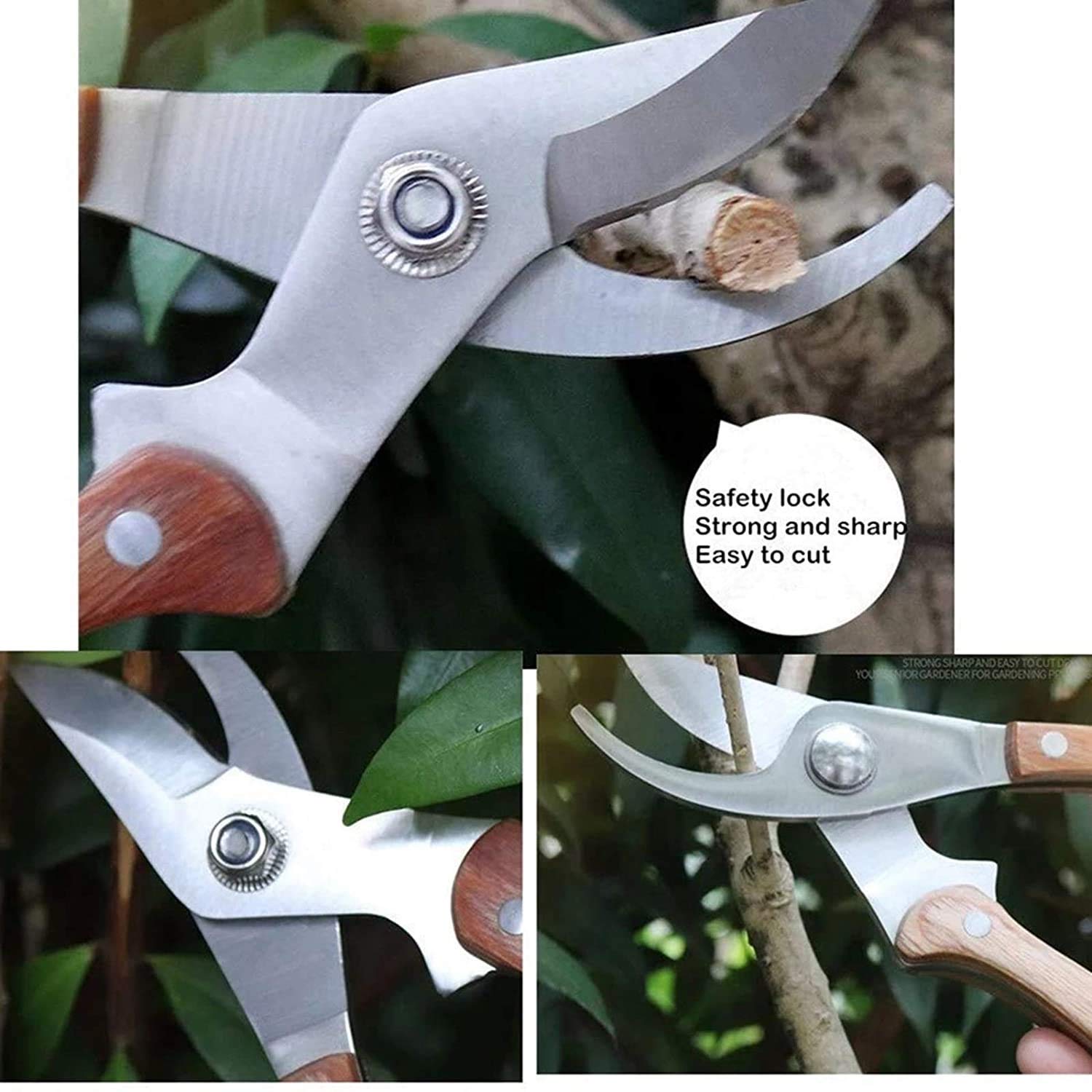 Gartenschere für die Gartenarbeit Baumstamm-Griff Gartenschere Baumschere Hand-Gartenschere Edelstahlklingen Professionelle Gartenschere Jede Familie Schere