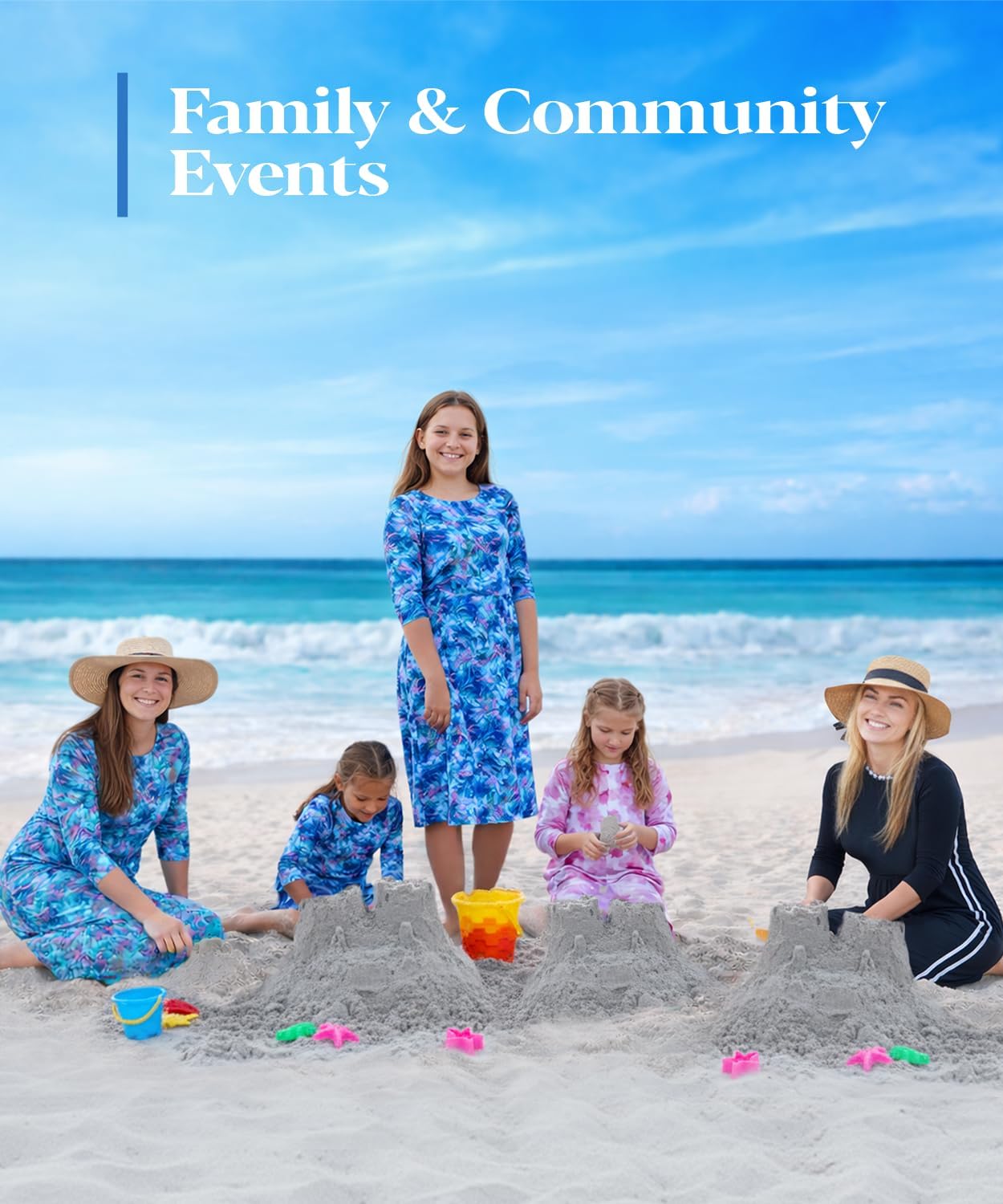 Shira Modest Swimsuit for Women | Swim Dress, Full Coverage Bathing Suit | 3/4 Sleeve Tznius UPF 50+ | Quick-Dry Swimdress