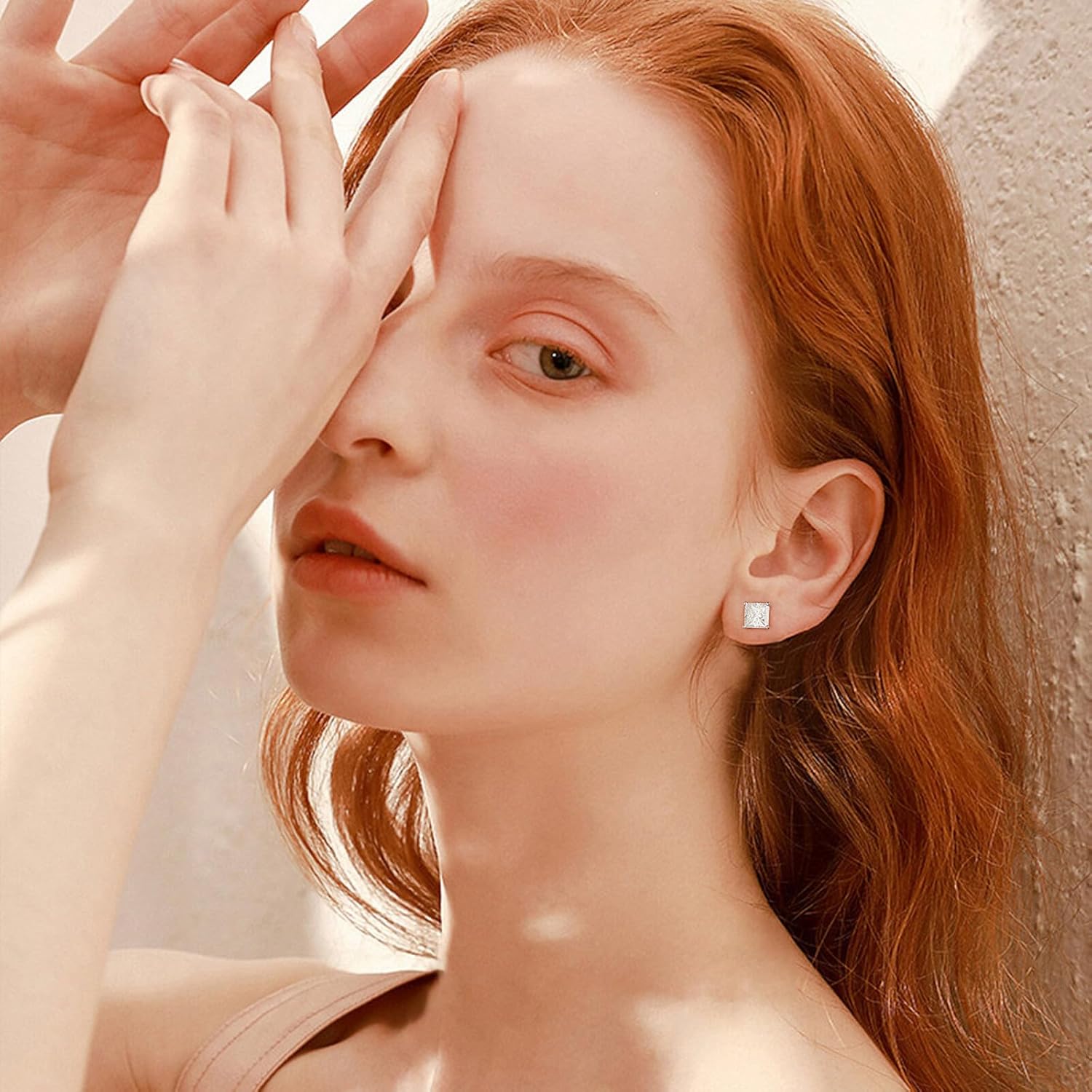 SMILEST 0.6-4ct Princess Cut Moissanite Earrings, Lab Created Earring 925 Sterling Silver Moissanite Screw Back Earrings Studs for Women Men Jewelry Gifts - Image 4