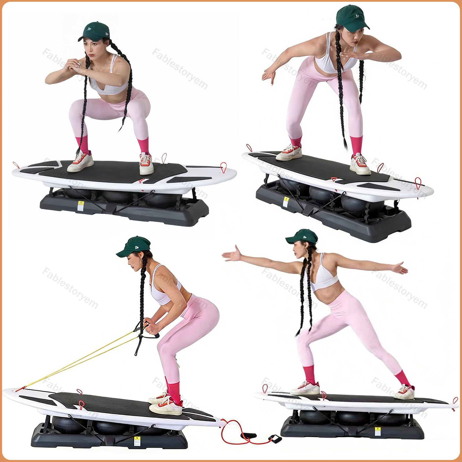 Balance Board Trainer do surfingu i fitnessu, wewnątrz i na zewnątrz, do treningu siłowego i koordynacyjnego