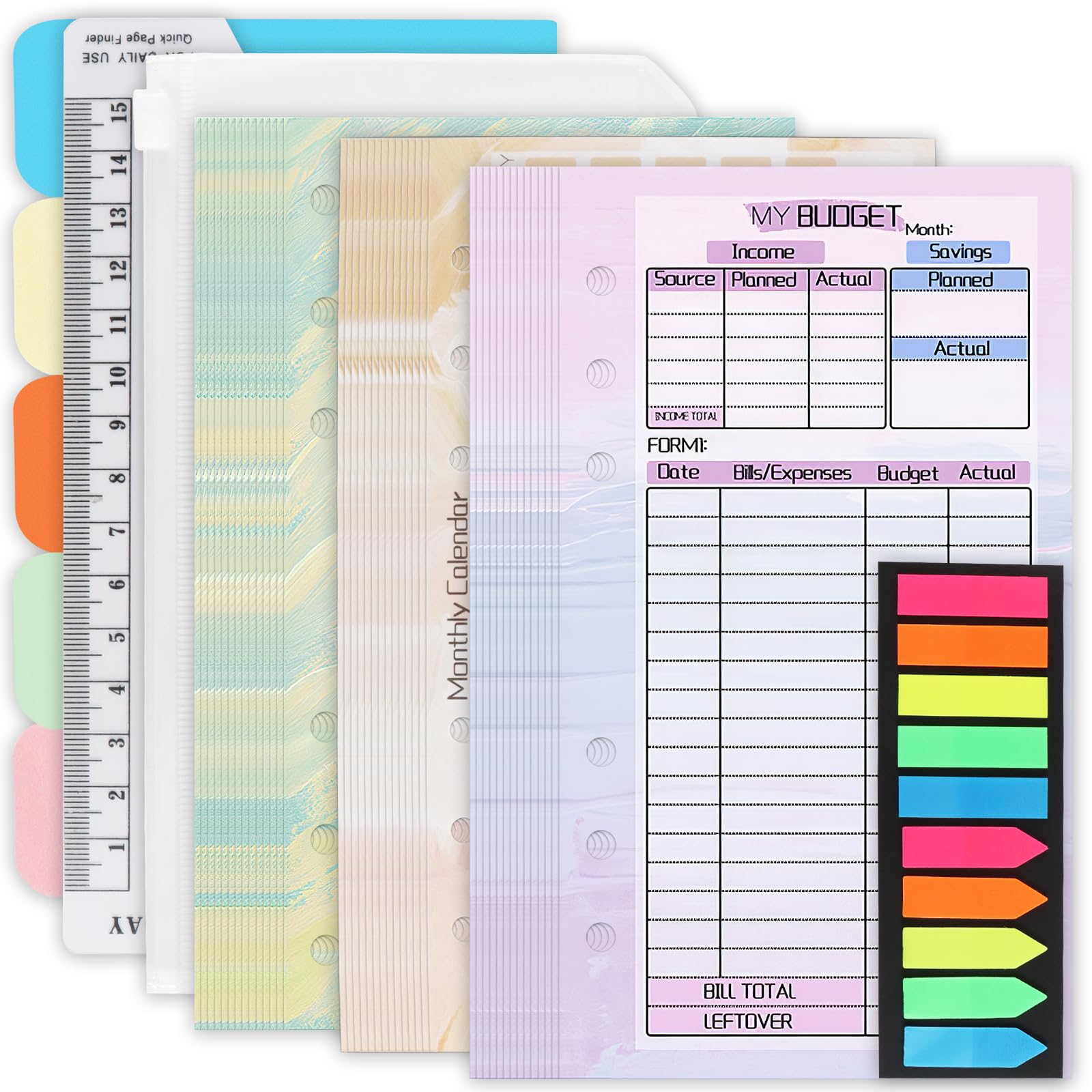 Amazon.co.jp: A6 バインダー 手帳 インデックス インサート