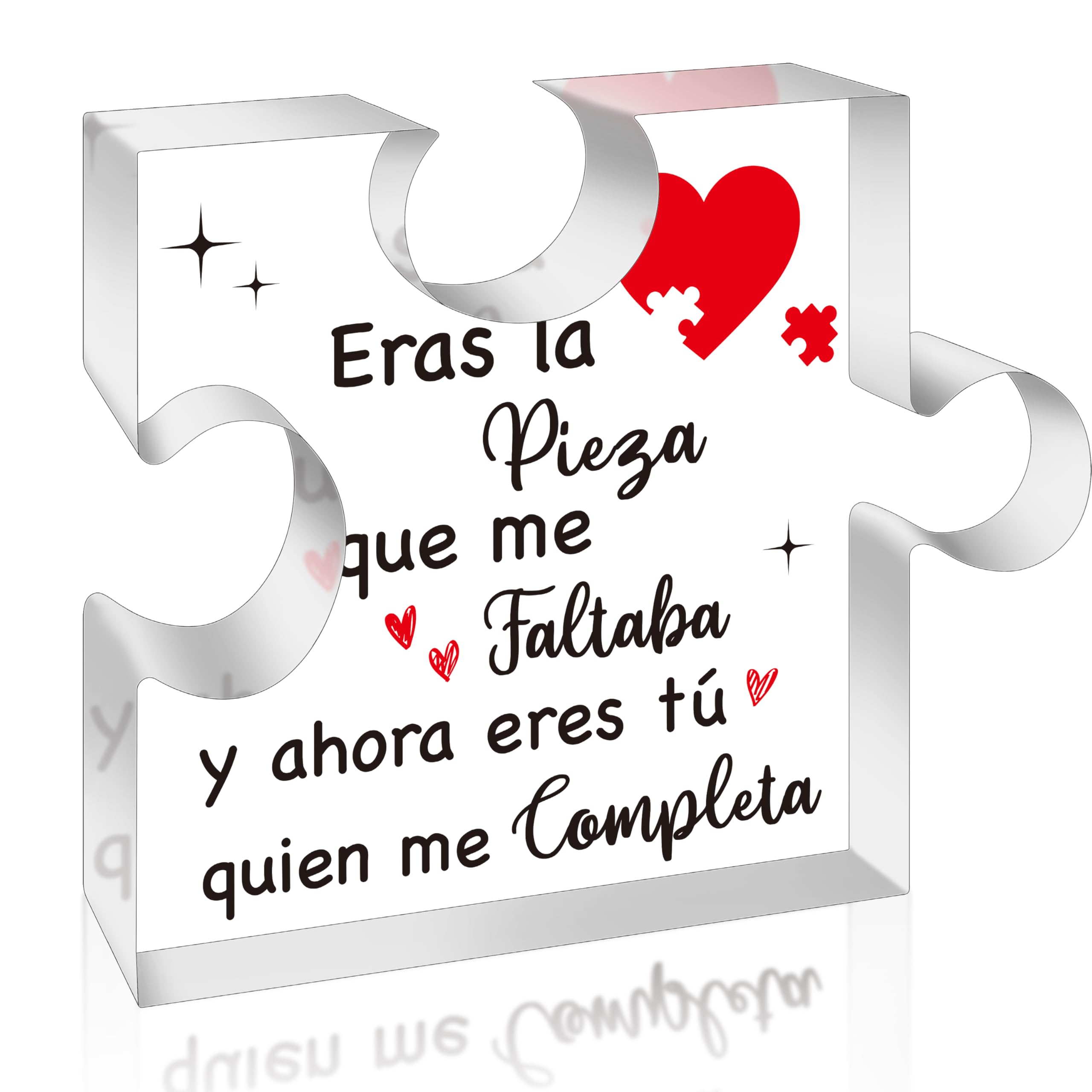 Yopyame Romantic Gifts for Girlfriend - Spanish Acrylic Puzzle Plaque for Girlfriend Christmas Gift Anniversary Valentine's Day Acrylic Keepsake