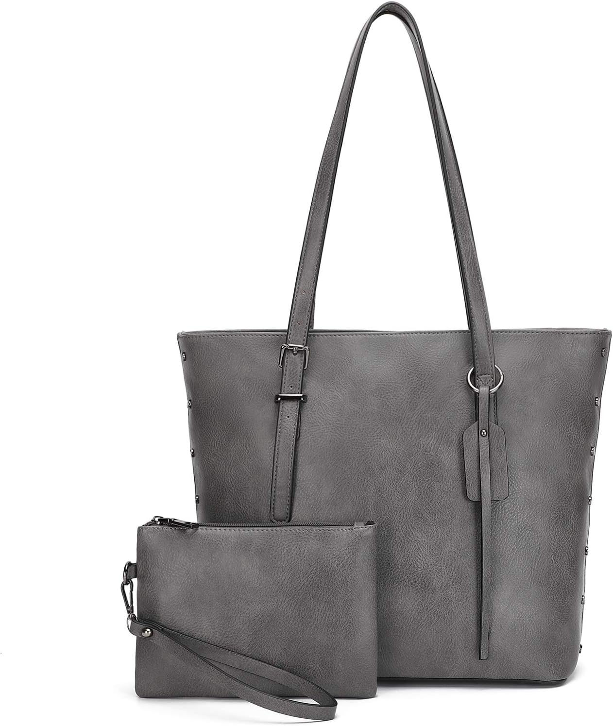 KL928 Handbag for Women Tote Bag PU Leather Large Shoulder Bag Top Handle Satchel Purses 2Pcs Set