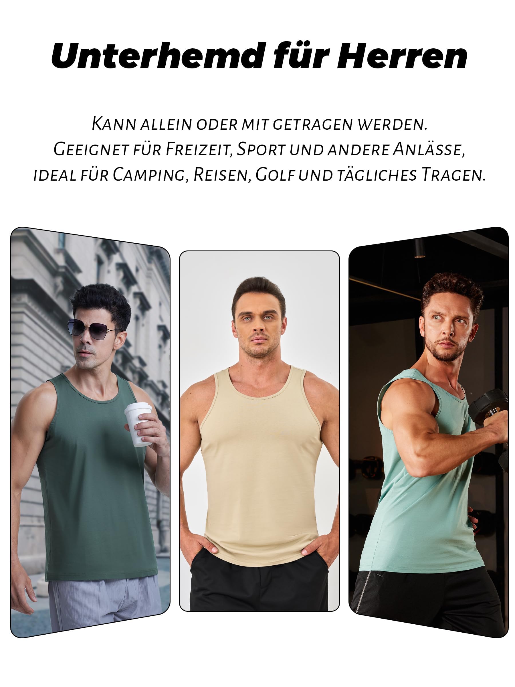 KEFITEVD Camiseta de tirantes para hombre, de algodón, sin mangas, deportiva, para fitness, gimnasio, verano, exterior