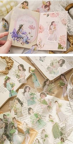 Vista 117 de Alideco 120 calcomanías para álbumes de recortes, manual de personajes, álbumes de recortes, diario de basura, manualidades, decoración de adornos