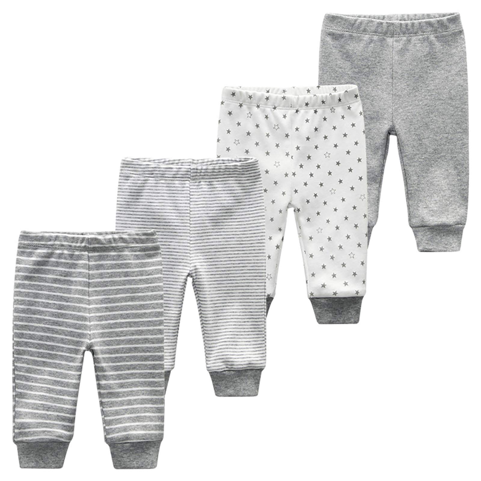 MAMIMAKA Baby Clothes Baby Trousers Newborn Baby Boy Trousers Girl 4-Pack