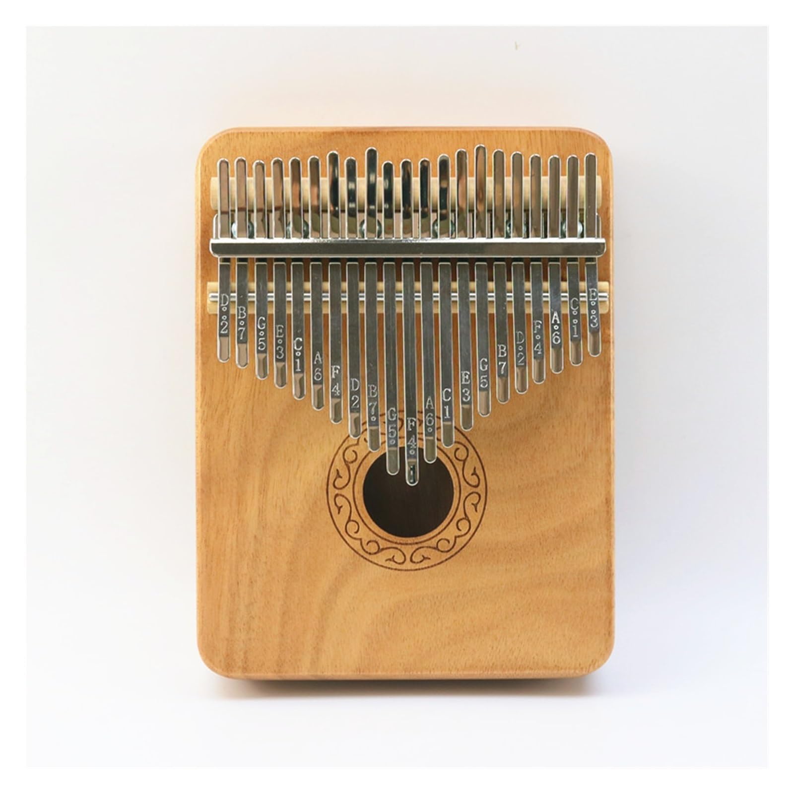 kalimba mini 21-tonowy instrument muzyczny z motywem mory w kolorze drewna dla początkujących kalimba