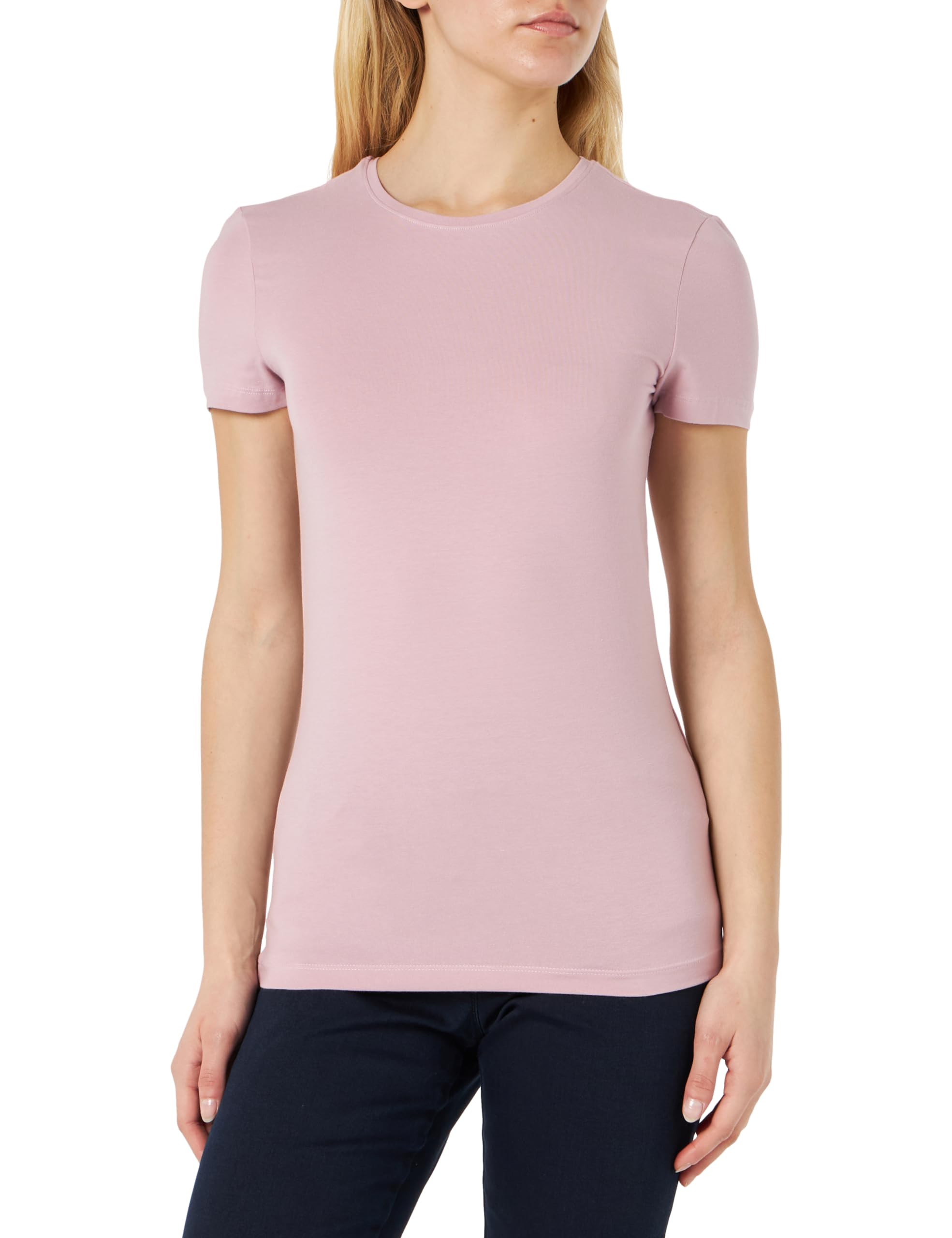 PIECES Women's Pcsiren Tee Noos T-Shirt, Dawn Pink, XL