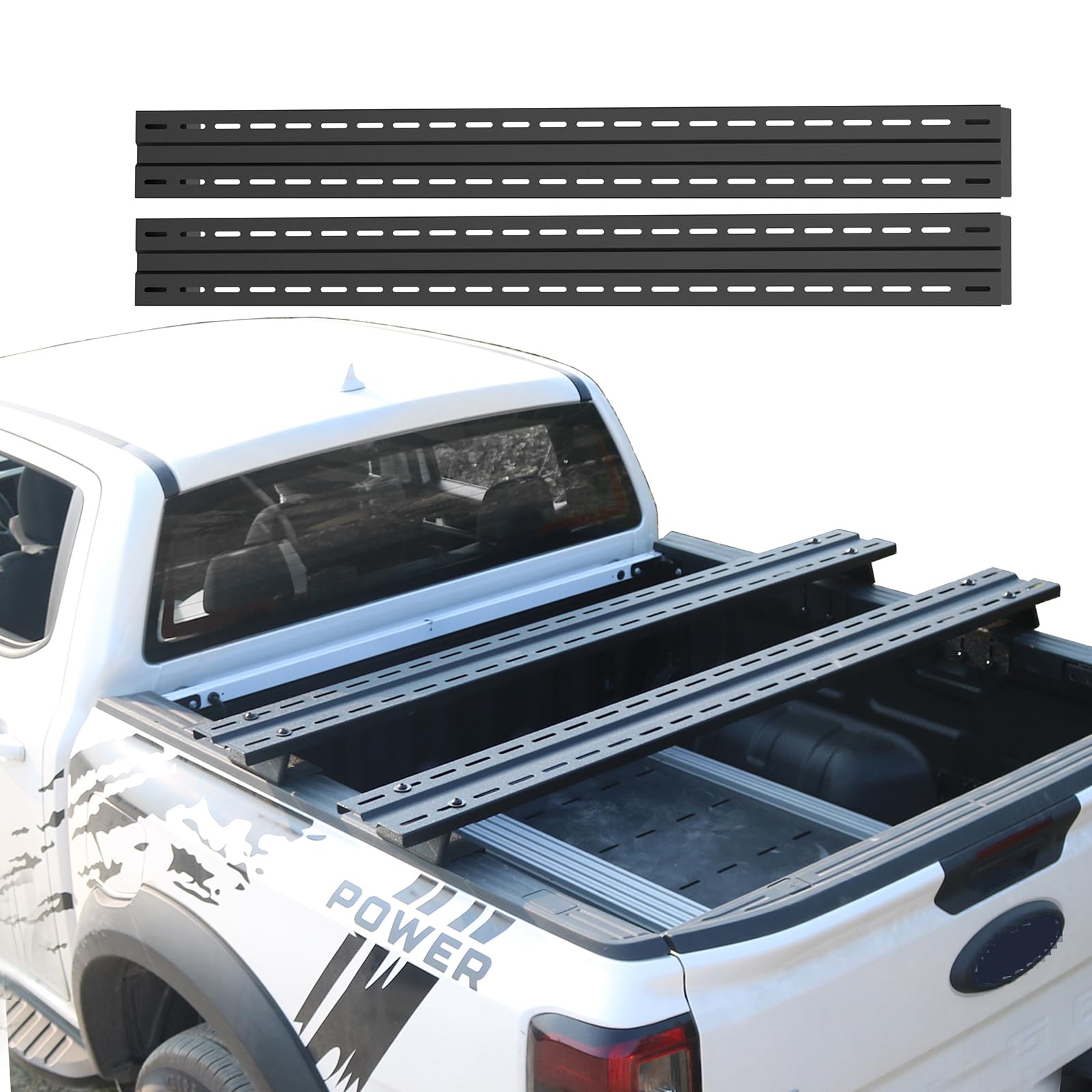 Universal Truck Bed Rack with 2 Steel Board,SYHVU Adjustable Multi-Function Design Rack Cross Board,Fit for Dodge Ram,F-150/F-250/F-350,Silverado,Sierra,Sonoma,Canyon,Nissan Titan,Nissan Frontier