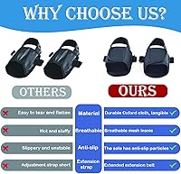 Vista 4 de Los zapatos de sujeción para silla de ruedas evitan que el pie se caiga del reposapiés, ajustables y fáciles de llevar, correas para zapatos