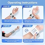 WRIST DIGITAL BLOOD PRESSURE MONITOR MACHINE BP CUFF FOR HOME USE (White)
