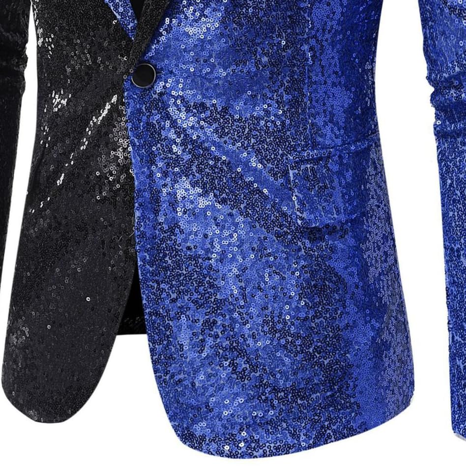 Mens Sequin Blazer Trend Sparkle Suit Shawl Lapel Disco Prom Jacket Fashion Party Dinner Shiny Tuxedo Sport Coats4