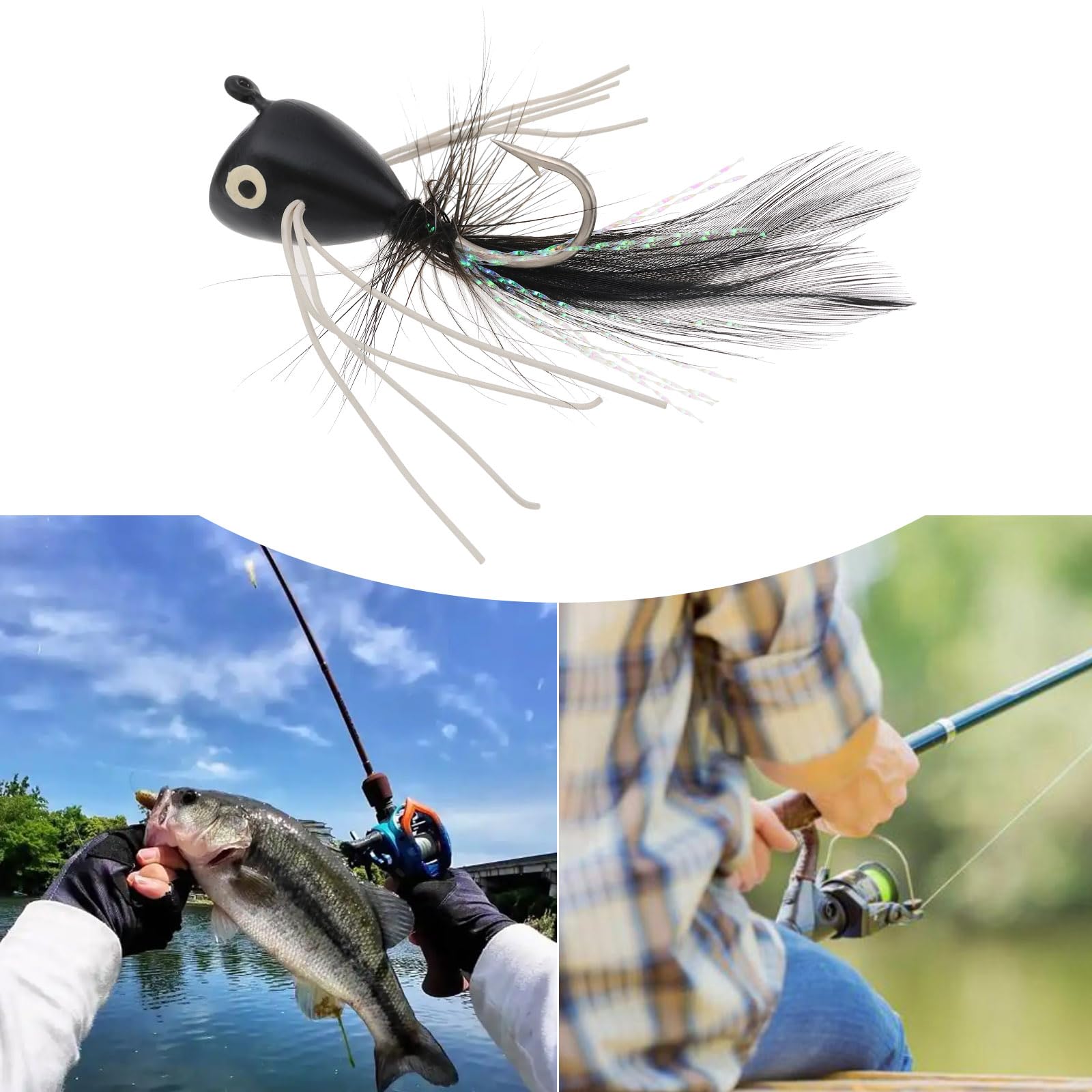 PACK DE 5 leurres insectes pêche à la mouche durables mouches appâts