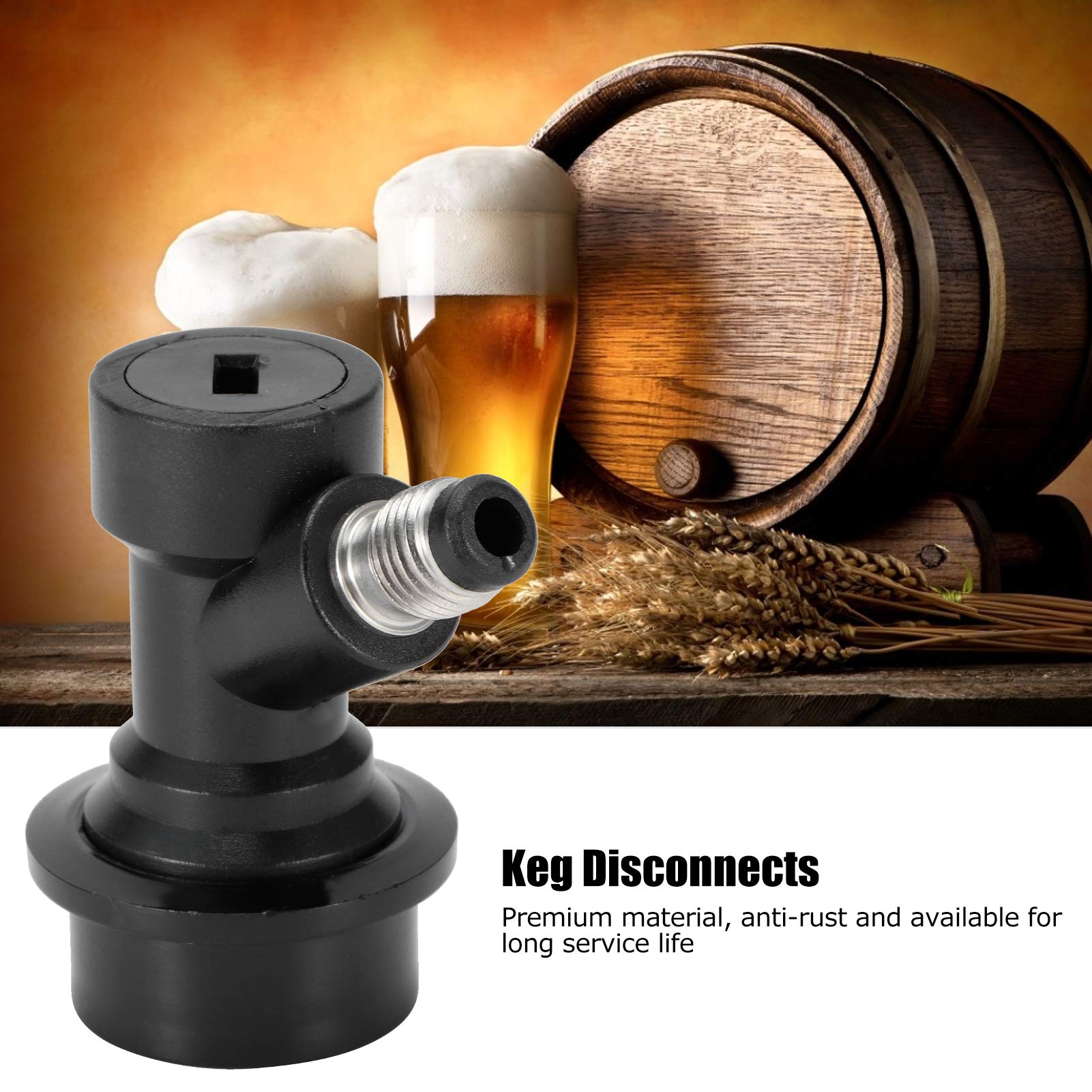 Kit de déconnexion à bille, 2pcs 1/4" Ball Lock MFL Gas&Liquid Beer Keg Disconnects Set pour connecteurs de liquide Homebrew Beer Soda Keg