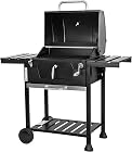 Foto di MasterCook - Barbecue A Carbonella Friend Con Doppia Griglia E Regolazione Cestello, BBQ Carbonella Con Coperchio, Termometro, Ripiani Pieghevoli, Barbecue A Carbone Professionale In Acciaio