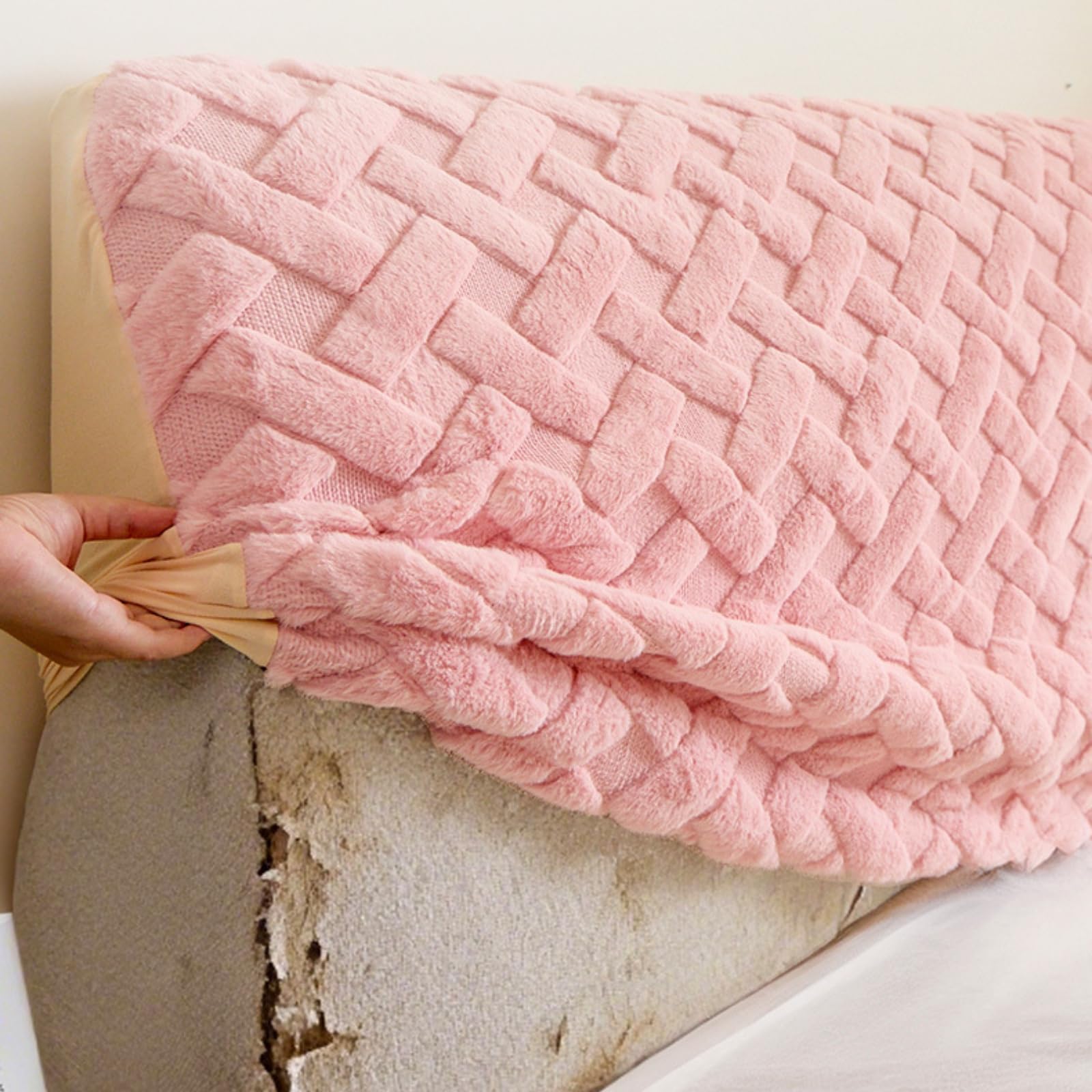 Ultra miękki gruby pokrowiec na deskę P, pyłoszczelny, wyściełany pokrowiec na pełną/łóżko typu queen-size, dekoracja sypialni, 150 cm, ochraniacz na zagłówek