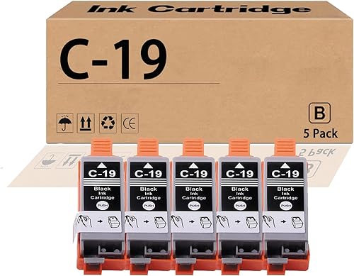 Cartucho de tinta de repuesto de alto rendimiento compatible con cartuchos de tinta Canon BCI-19 compatibles con impresoras Canon Plxus IP100