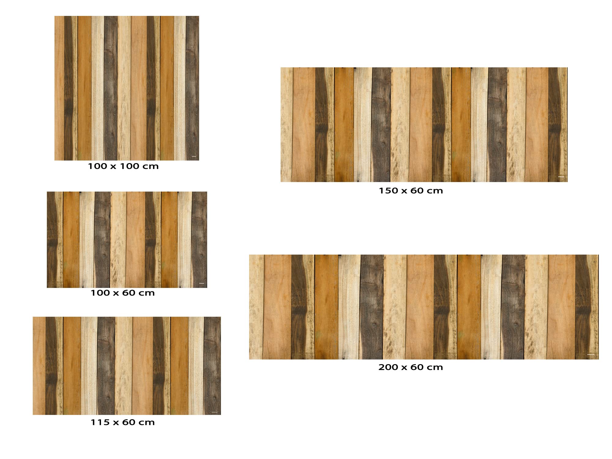 Oedim Cabecero Cama PVC Textura Antiguo Recto Vertical Madera Multicolor 150x60cm | Disponible en Varias Medidas | Cabecero Ligero, Elegante, Resistente y Económico