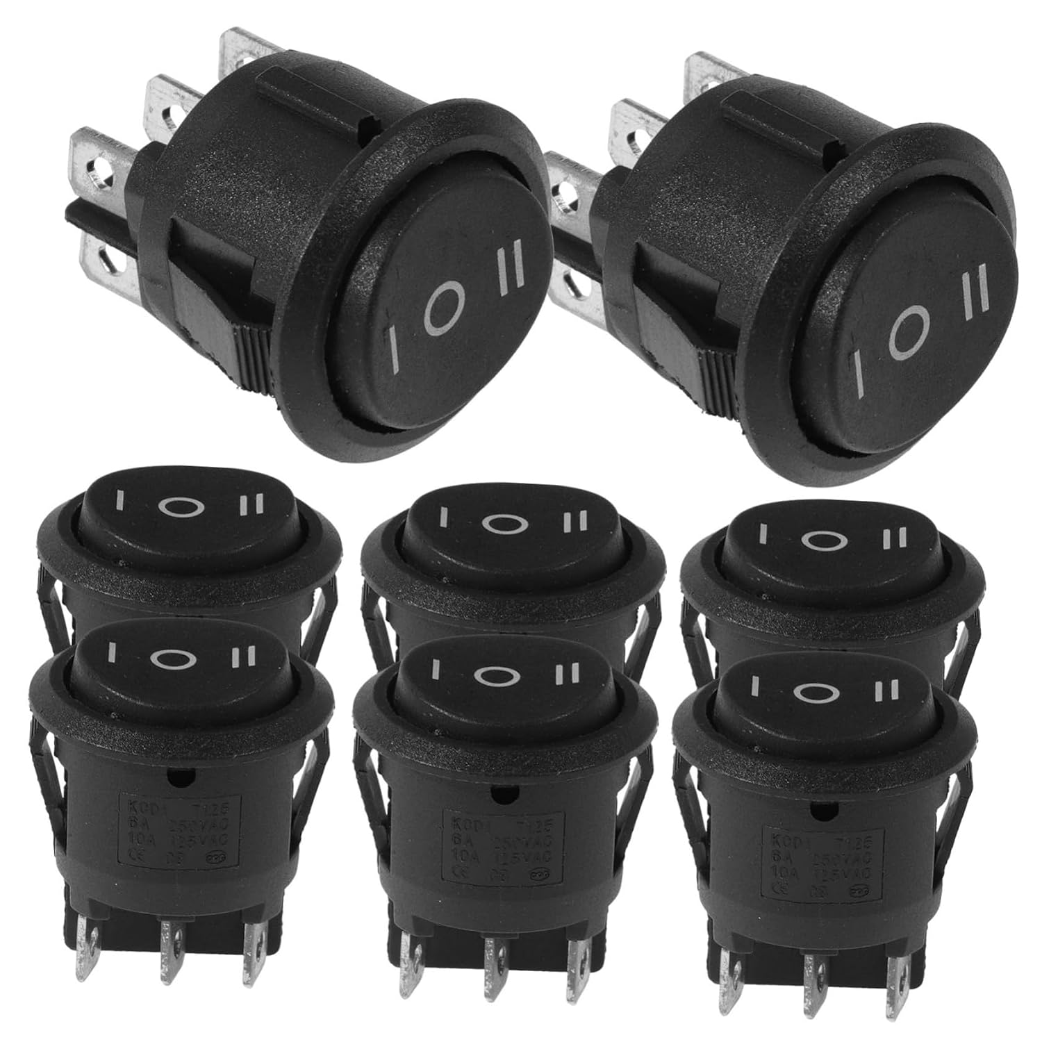 ULTECHNOVO 8pcs Pin Position Toggle for Vehicles Easy to Install Rocker for Car and Boat Applications Convenient Control for Electronics and Appliances