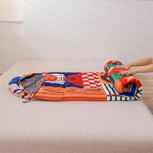 Miniatura 8 de A Nice Night Saco de dormir para acampar con estampado de galaxia, para todas las estaciones, clima cálido y fresco, ligero, a prueba de humedad