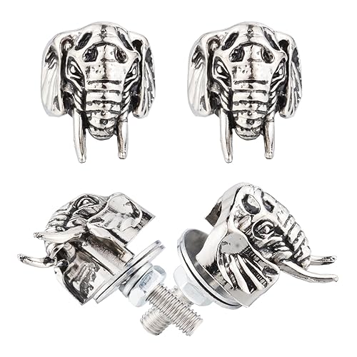 Tornillos antirrobo para matrícula de motocicleta, tornillos únicos para placa de automóvil, 4 unidades (plateado 2)