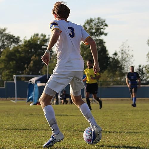 Miniatura 7 de SHOKE Balón de fútbol tamaño 5 con superficie de dibujos animados de grafiti, 32 paneles antideslizantes para práctica de recreación, pelotas de
