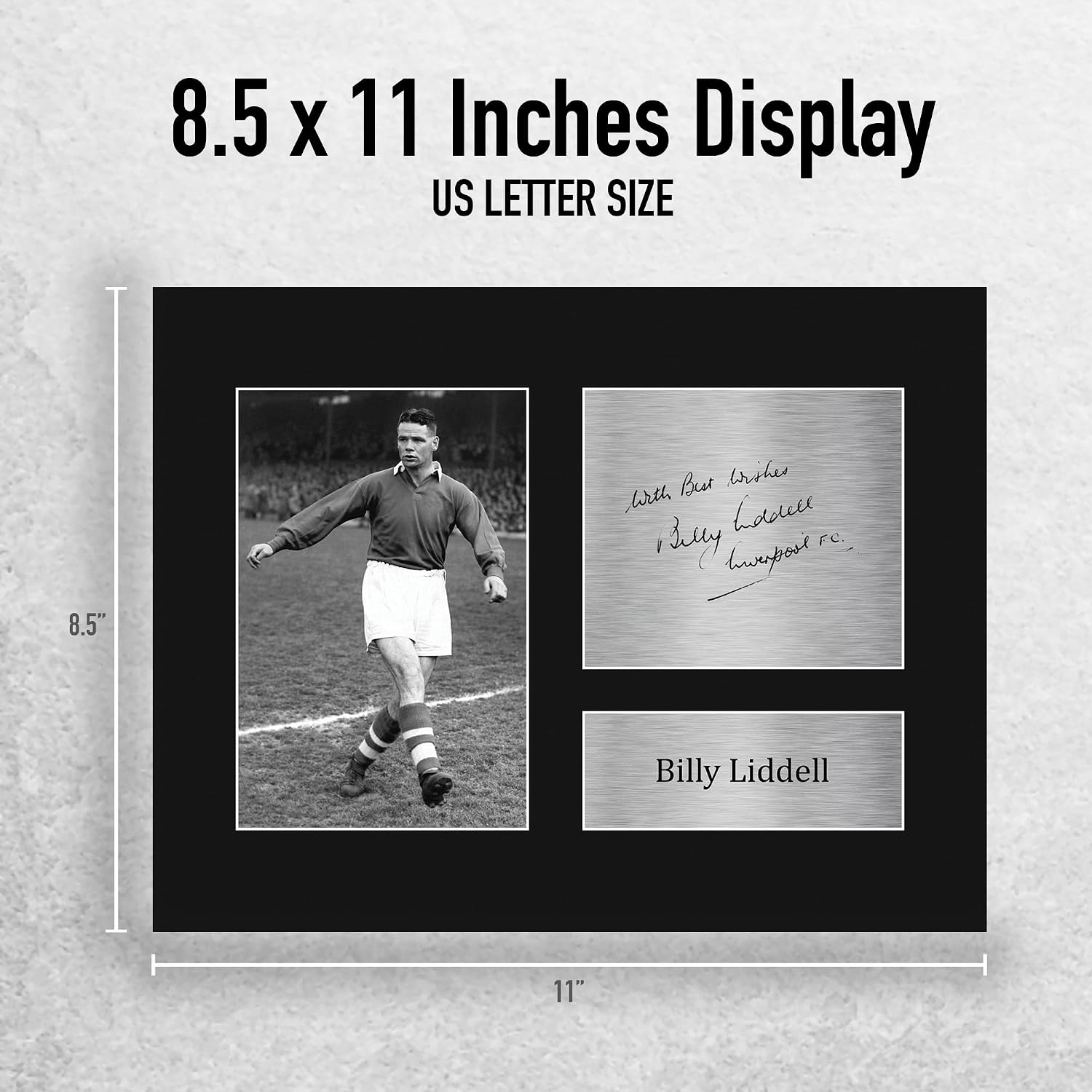 HWC Trading Billy Liddell Liverpool Gifts Printed Signed Autograph Picture for Soccer Fans and Supporters - US Letter (ID-007494)