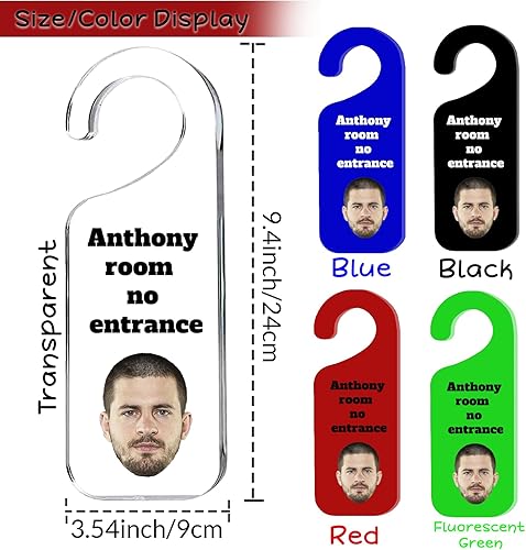 Miniatura 8 de Letrero de puerta personalizado con texto fotográfico, letreros de perilla de acrílico para hogar, oficina, clínica, baño, conferencia, hoteles,