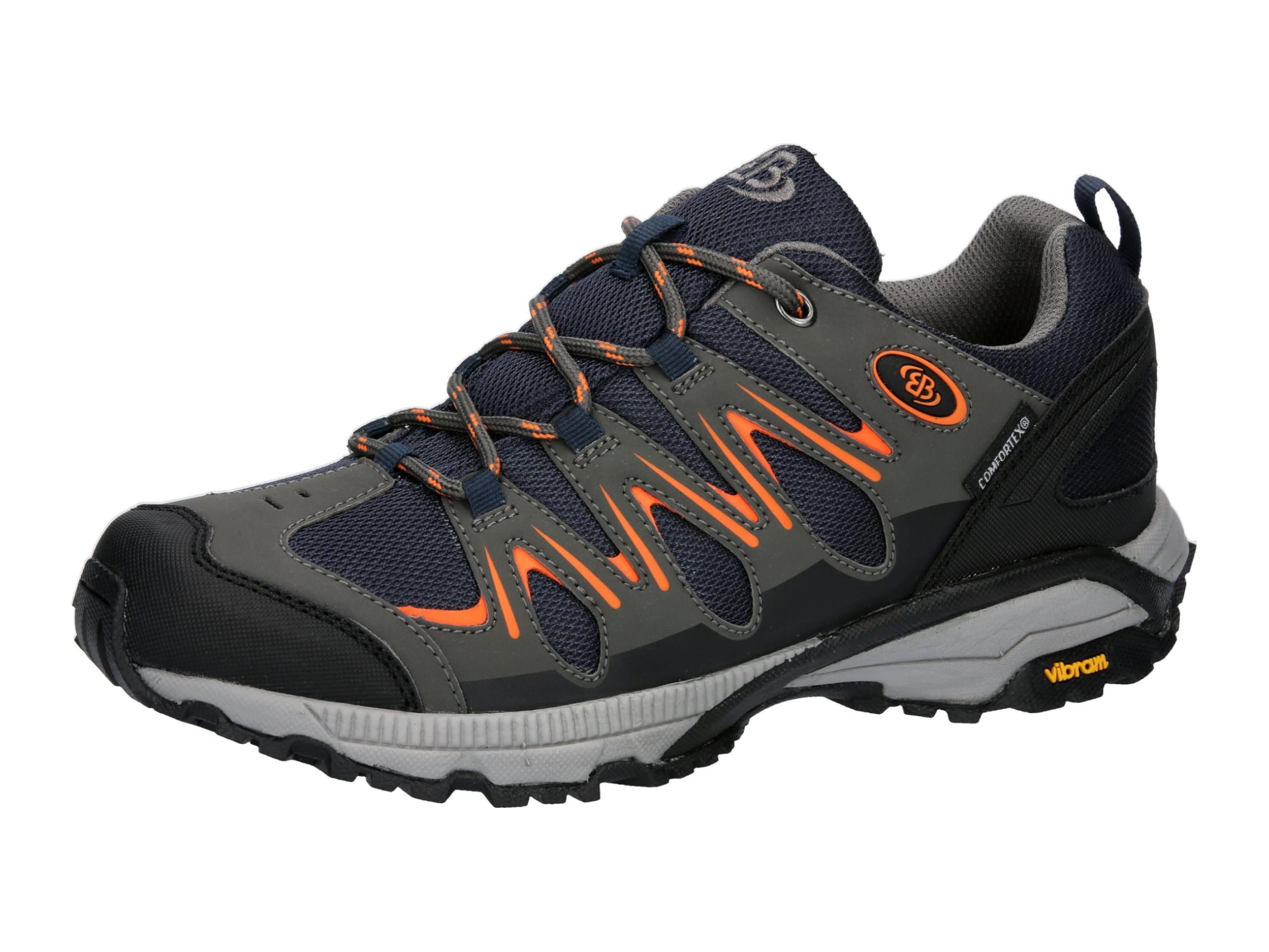 Brütting Men's Expedition Trail Running Shoe, Navy Grey Orange, 4.5 UK