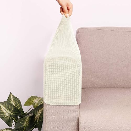 Miniatura 8 de BESPORTBLE Protector de sofá de 2 piezas, protectores de brazo de silla, elásticos universales para sofá, fundas elásticas para reposabrazos,