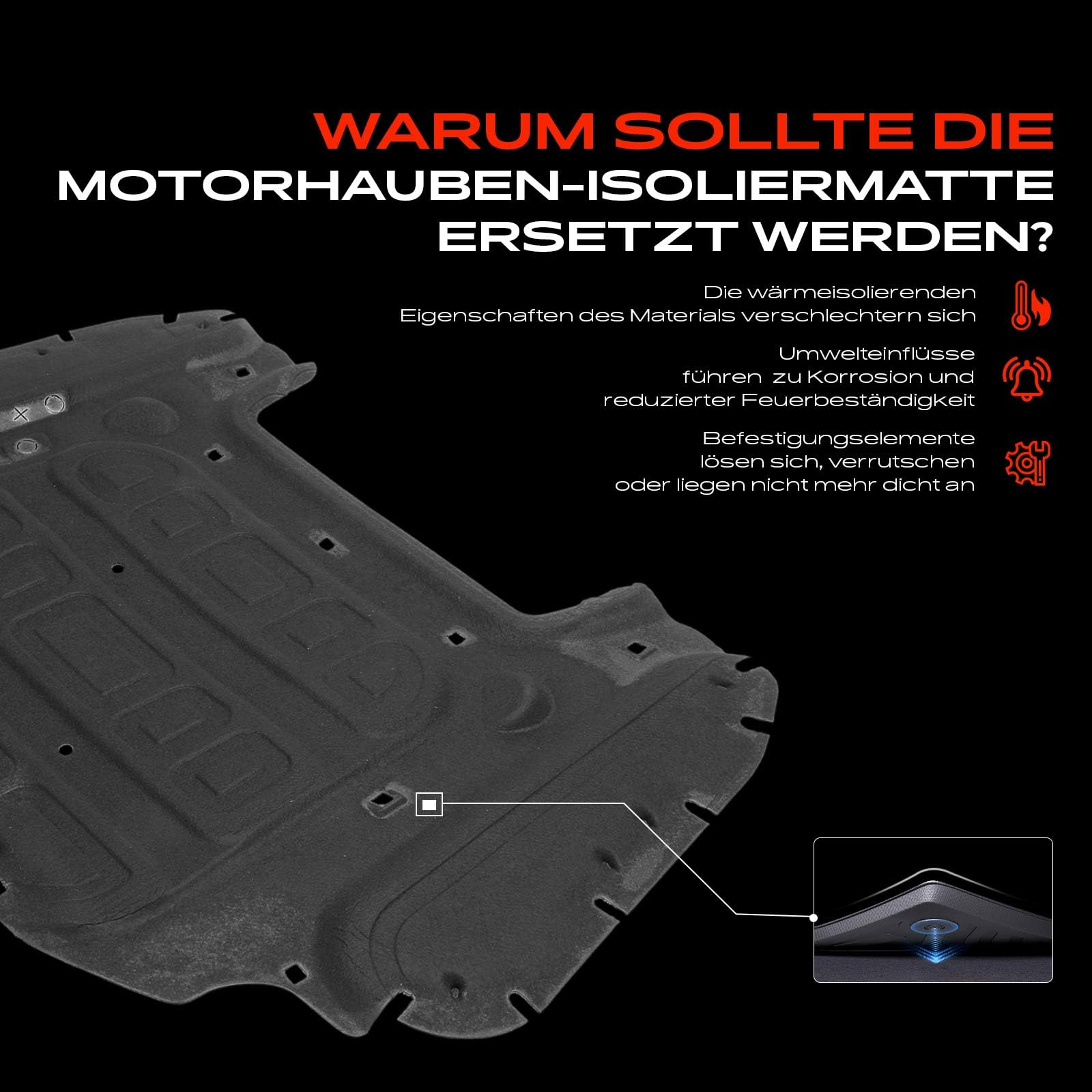Frankberg Isolamento acustico del vano motore 97055610100 | Compatibile con: P.A.N.A.M.E.R.A 970