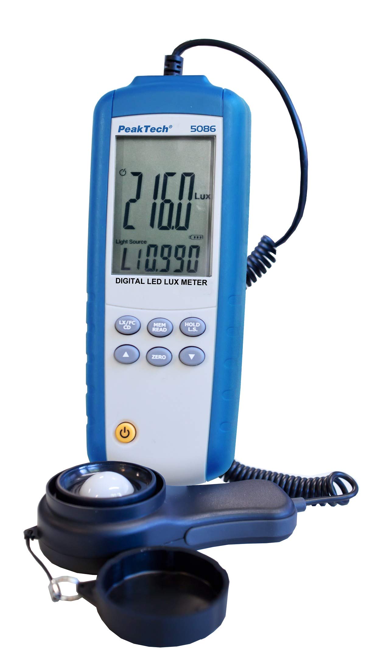 Peaktech 5086 Misuratore digitale di lux a LED, 3 3/4 cifre