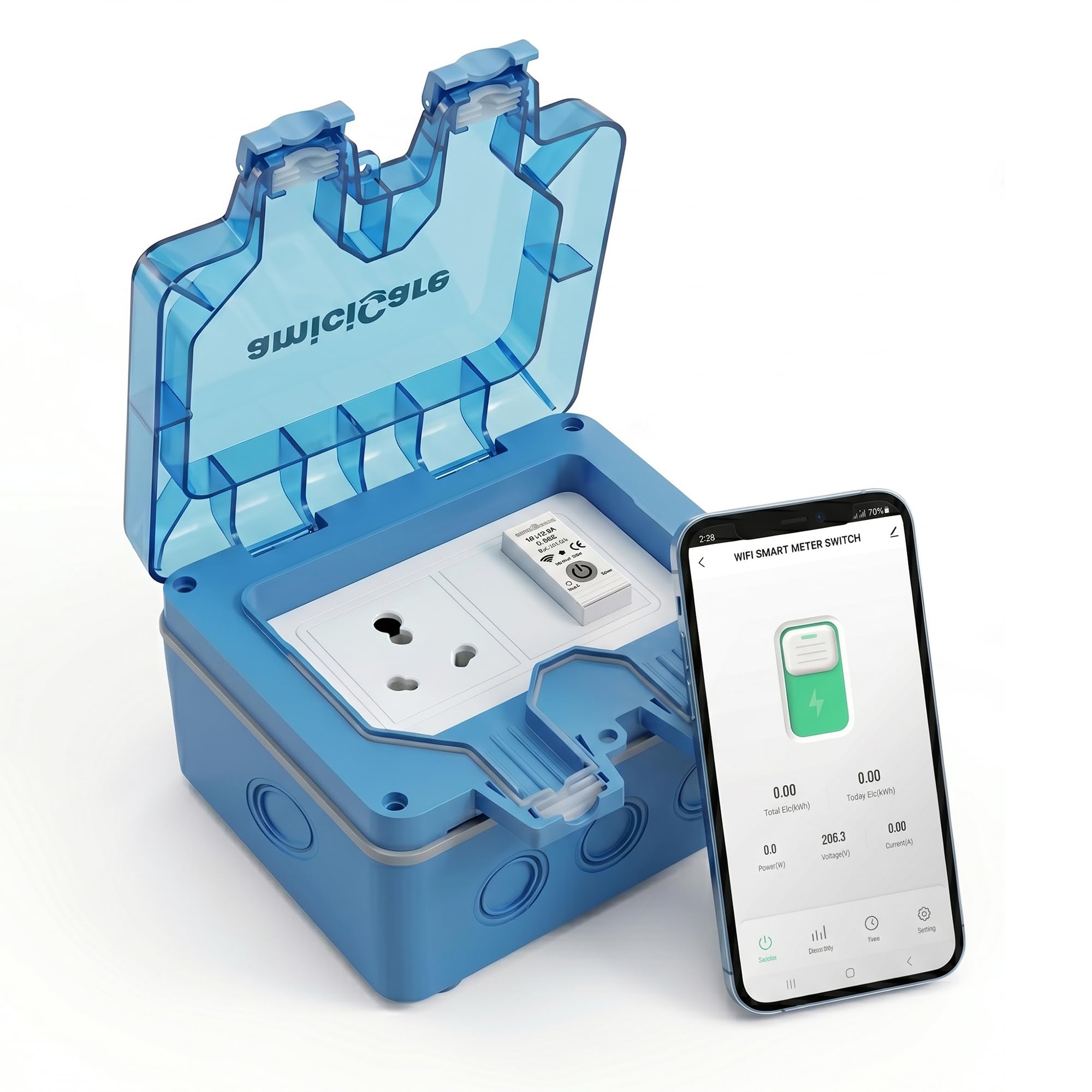 amiciCare IP66 Waterproof Switch Board with Power Indiactor — Amazon image 11
