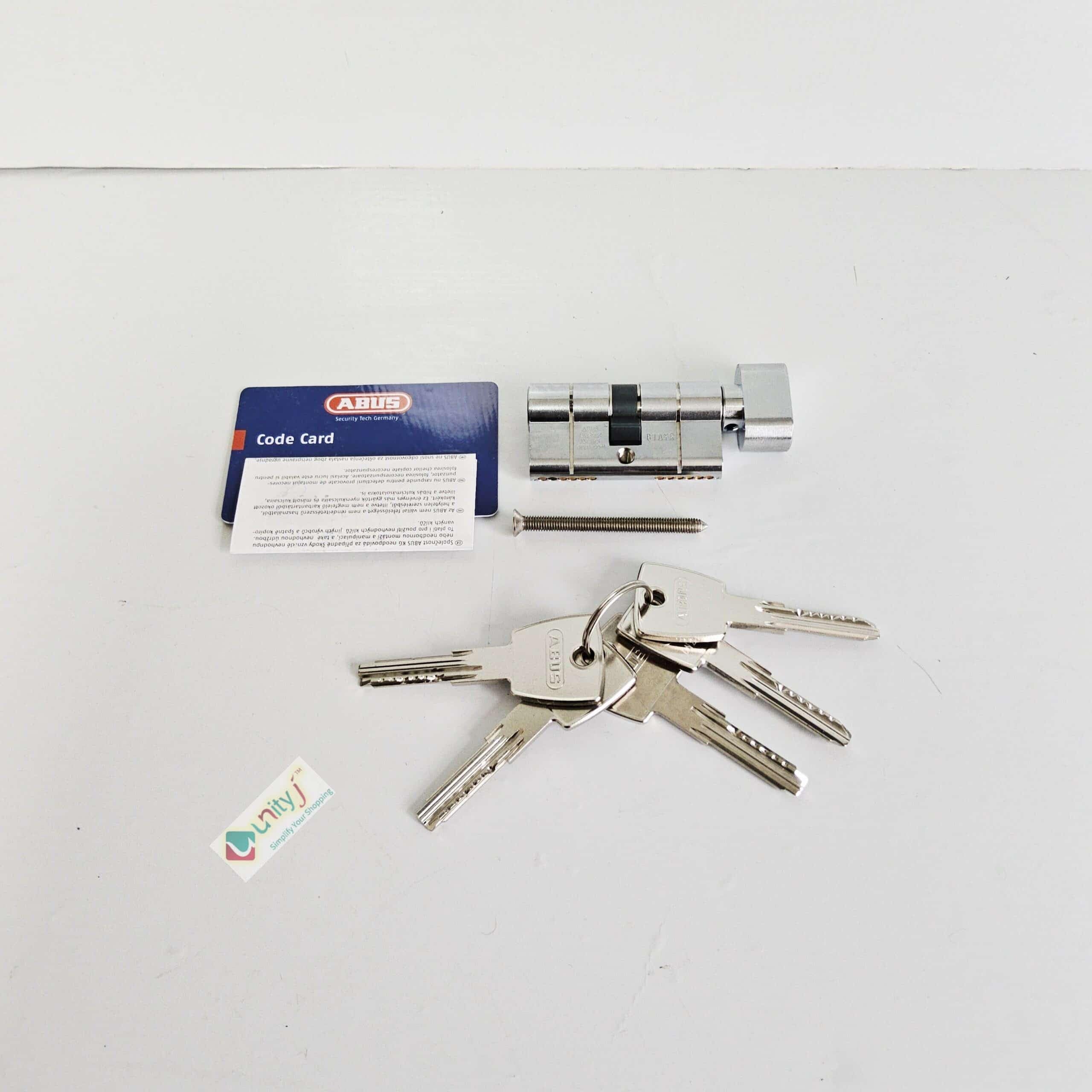 Abus - Eurocilindro puntos niquel 5 K y T Pomo lado 30mm