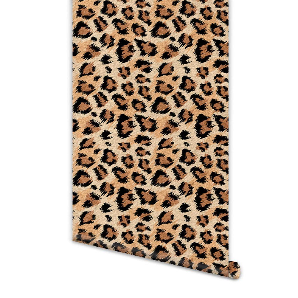 Papel tapiz de animales de leopardo vinilo autoadhesivo para renovar muebles sin pintar