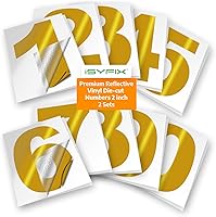 Vista 117 de iSYFIX Calcomanías de Números de Vinilo Verde Manzana – 1.5 Pulgadas Autoadhesivas (2 Juegos) – Calcomanía Premium Troquelada y Pre-espaciada