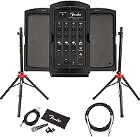 Fender Passport Conference S2 Portable PA System Bundle: 175W Mixer, Bluetooth, Mic Kit, Stands & Cables