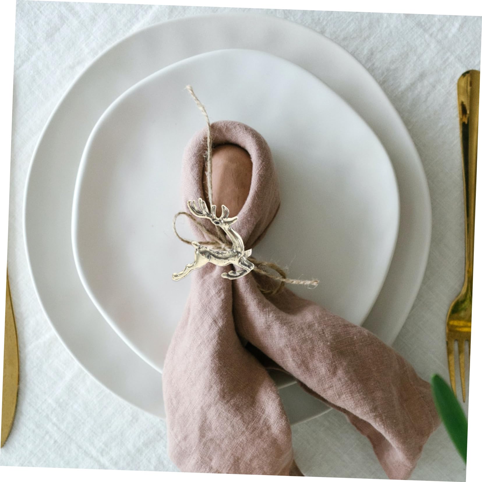 PRETYZOOM 3 Set Tovagliolo Fibbia Natalizio Natalizie Decorazioni Casa Portatovaglioli Natalizi Con Renne Decorazione Natalizia Portatovagliolo Portatovaglioli Decorativi Lega 6 Pezzi*3