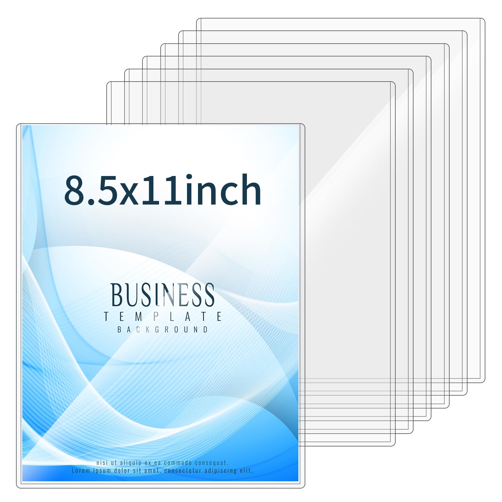 7Pcs Rigid Print Protectors 8.5" x 11" Clear Hard Plastic Sheet Protectors Top Loading Document Protectors for Birth Certificate Protector, Photo Sleeves, Paper Protector Sheets