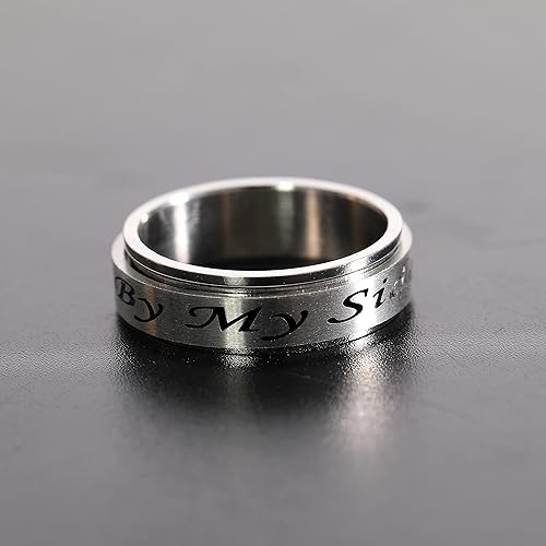 Miniatura 6 de TOSGMY Anillo giratorio de acero inoxidable para la ansiedad, anillo giratorio para mujeres y hombres, anillo giratorio para ansiedad, anillos