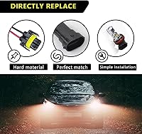 Vista 3 de DWLJX913BL-2PS - 2 conectores de cable para faros delanteros H11, enchufes de arnés de cableado de extensión con cables, adaptador de coleta