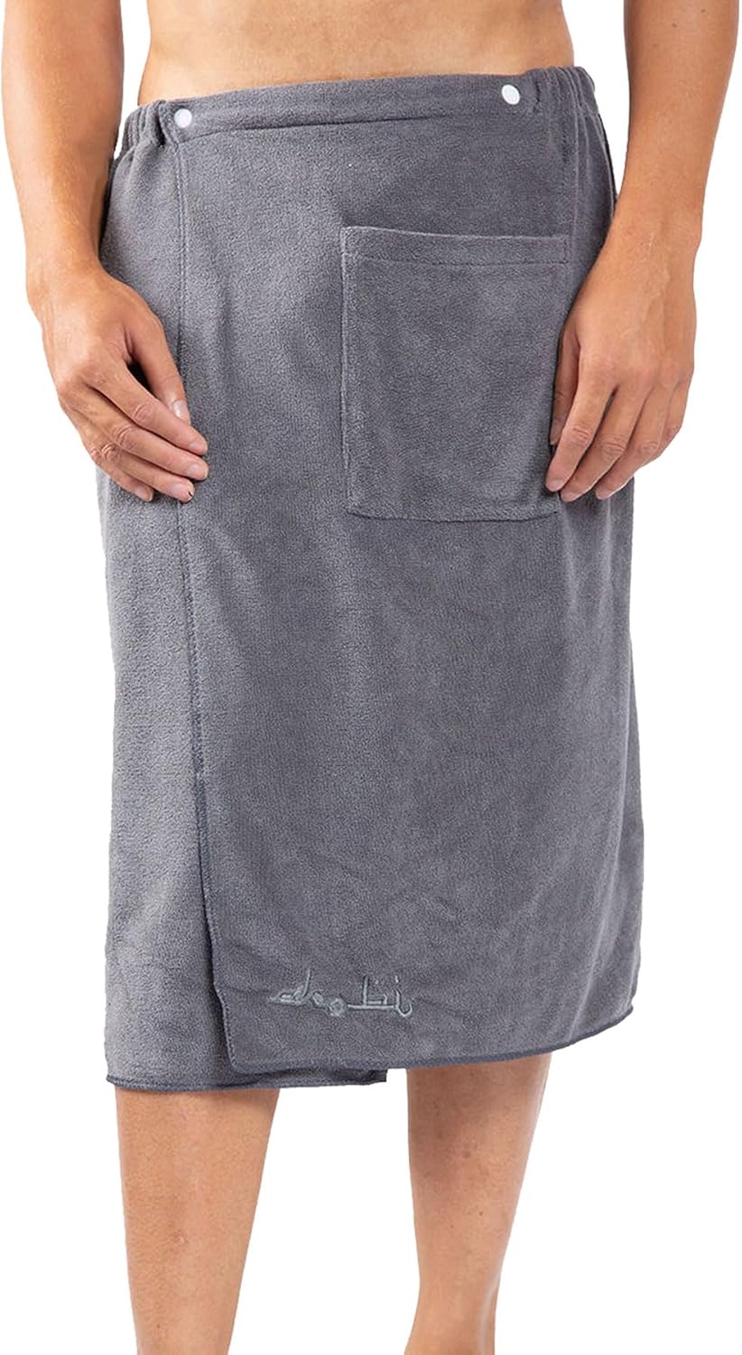 Men Solid Towel Wrap - Shower Towel for Men – 100% Cotton Bath Wrap - Turkish Bath Cloth