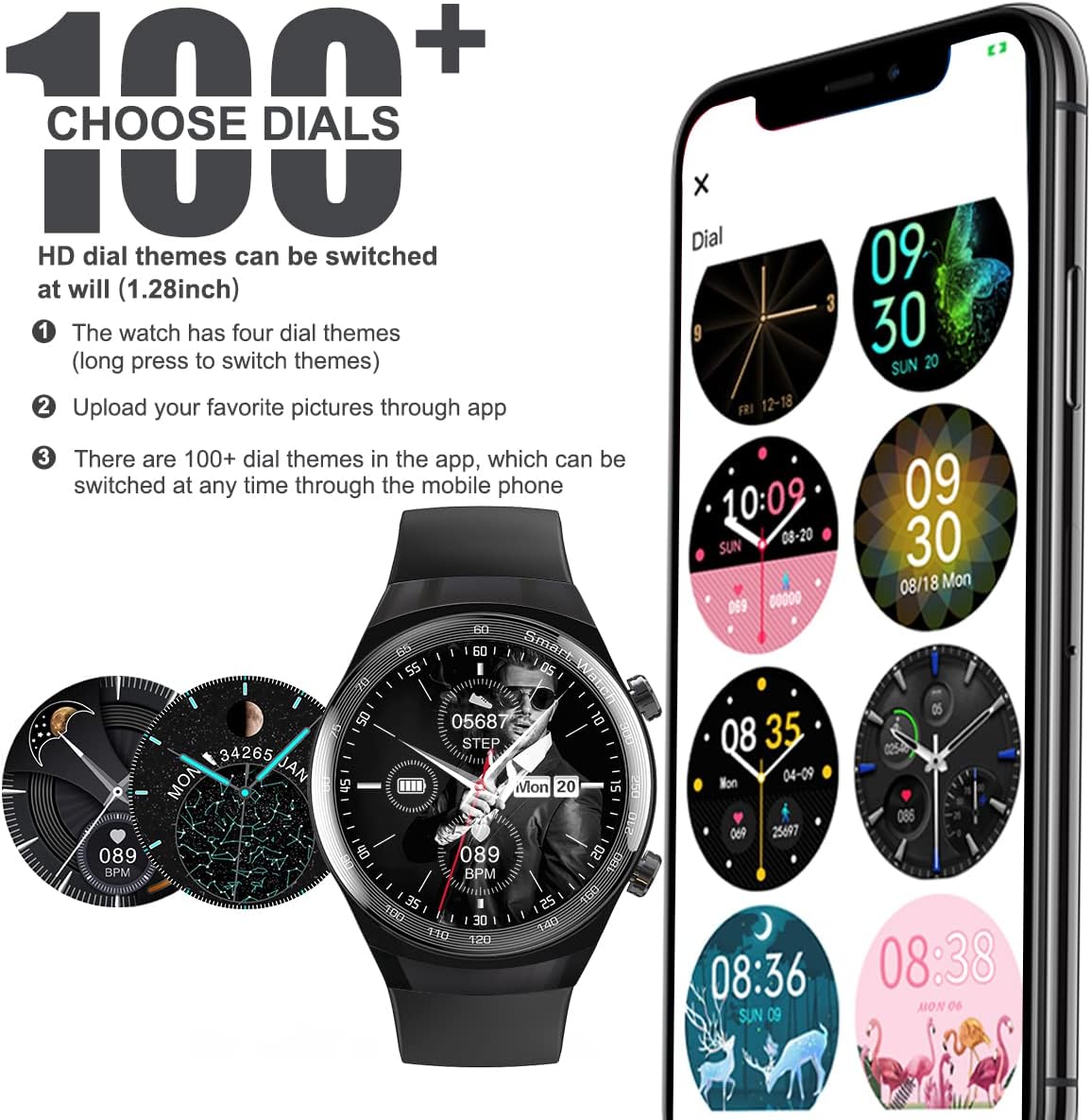 Gеt Pорulаr оƒƒеr suinsist Smart Watch 2022 with Call Fitness Tracker with Sleep Monitor Activity Tracker with 1.54 Inch Touch HD Screen, IP67 Waterproof Smartwatch with Step Monitor Compatible iPhone Samsung Android