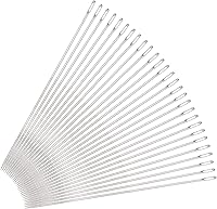 Vista 6 de uxcell 30 agujas de abalorios finas, finas, largas, rectas para bordar, de acero inoxidable, 1.26 pulgadas