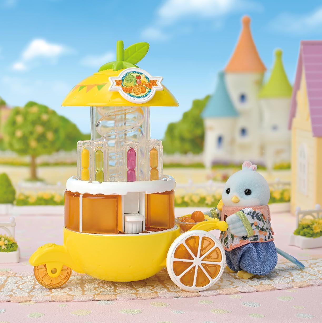 Sylvanian Families - 5861 Uccelli Agrumi– Chiosco di Succhi - Set Gioco Bambole