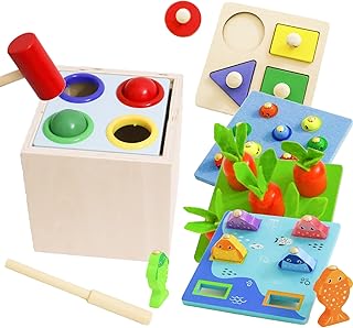 Aykzaqe Montessori Toys for 1 2 3 Year Old Boys Girls Toys Gifts,Wooden Toy,Fine Motor Skills Toys,Toddler Toys,Preschool Toys,Learning Toys,Educational Toys for 1 2 3 Year Old
