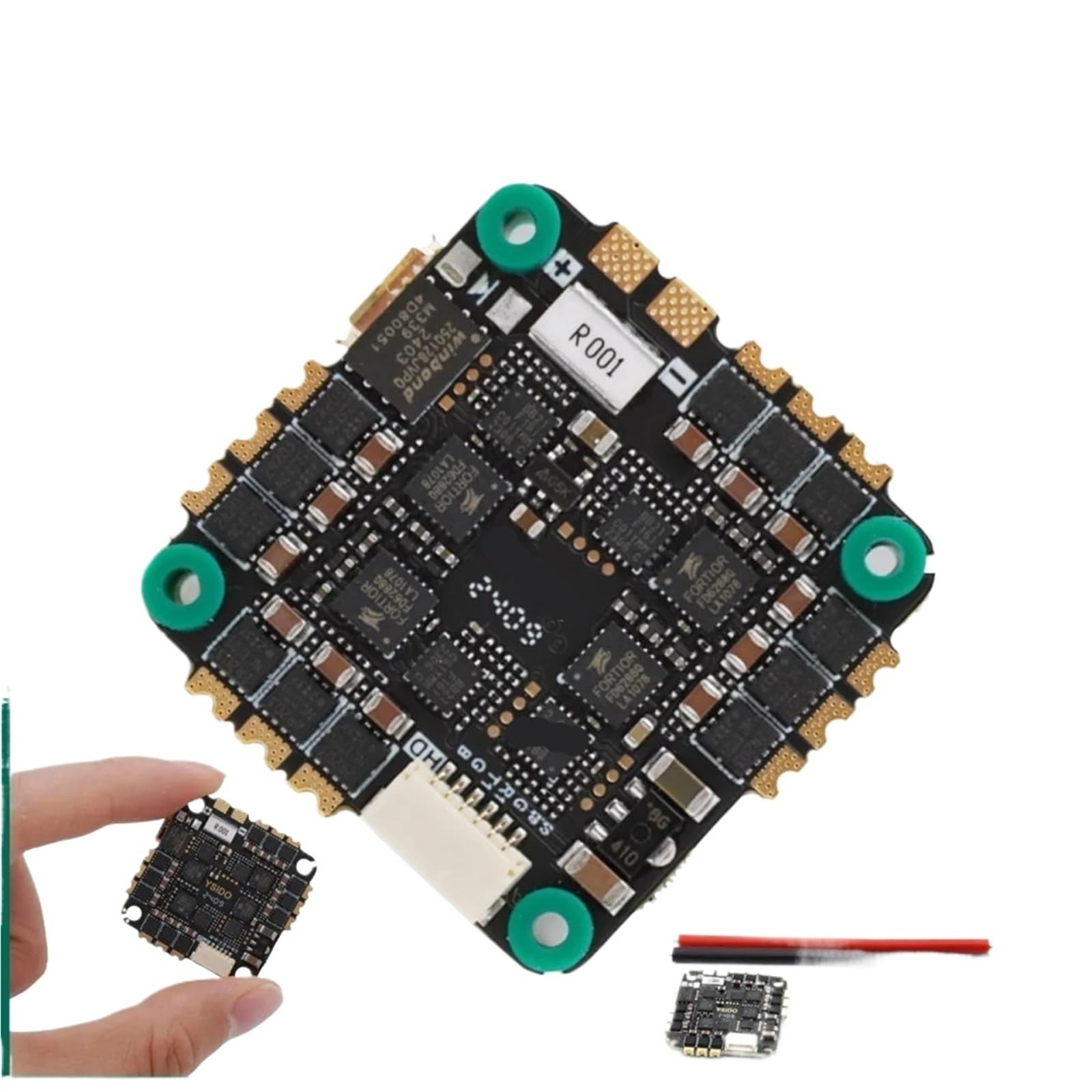 Compatibile con Drone 2-6S F411 Flight Controller AIO con giroscopio BMI270, ESC BLHeli_S 35A 45A, OSD e sensore di corrente(F411 AIO 45A)