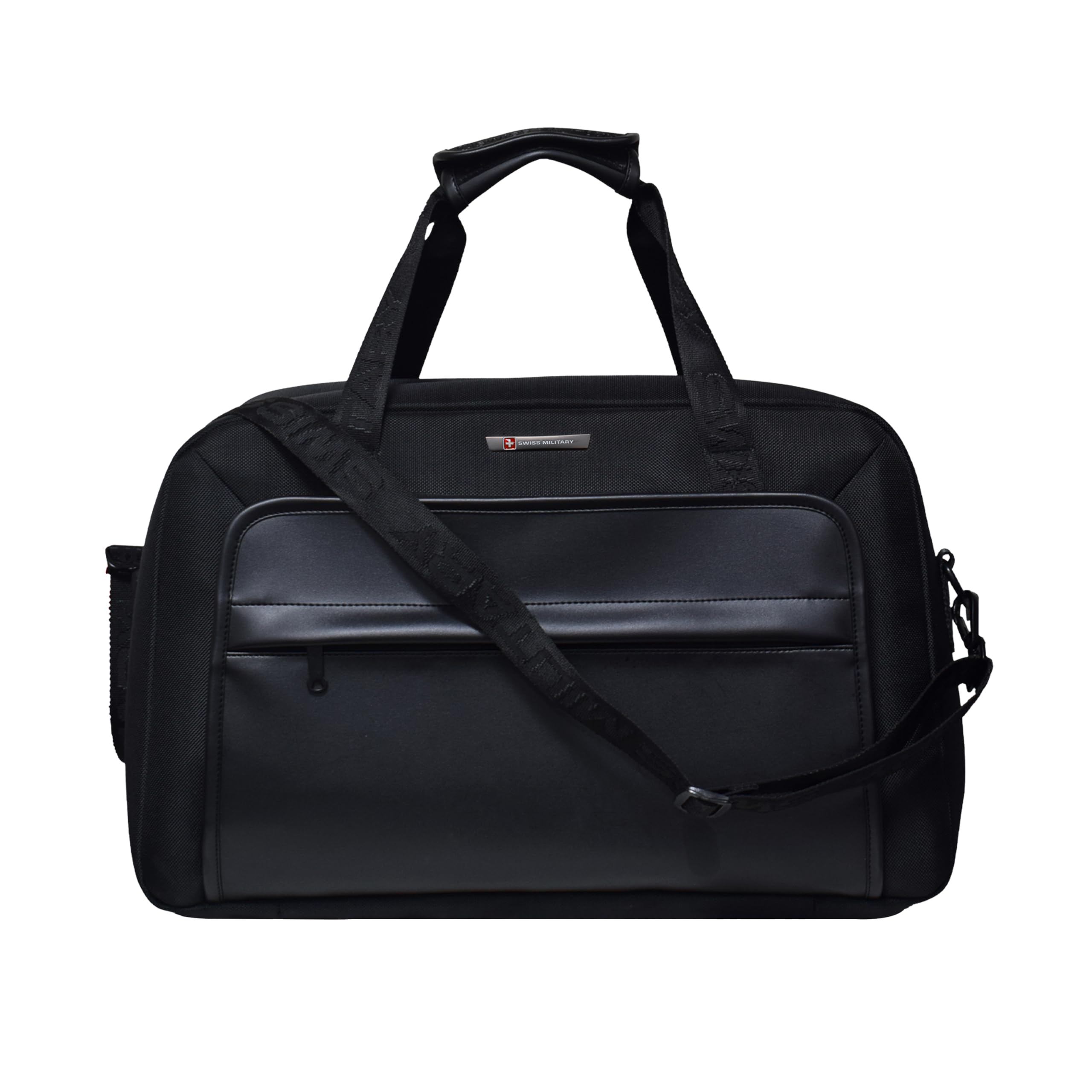 Wayfarer 36L Duffle Bag Travel, Quick Access Organizer Pocket with Laptop Compartment & Fits up to 15.6" Laptop, Polyester, Adjustable Detachable Shoulder Strap, Trolley Strap-Black-image-39